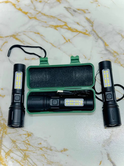 X-BALOG LED Torch | Rechargeable Lithium Battery | 4-Hours Backup | 500-1km range