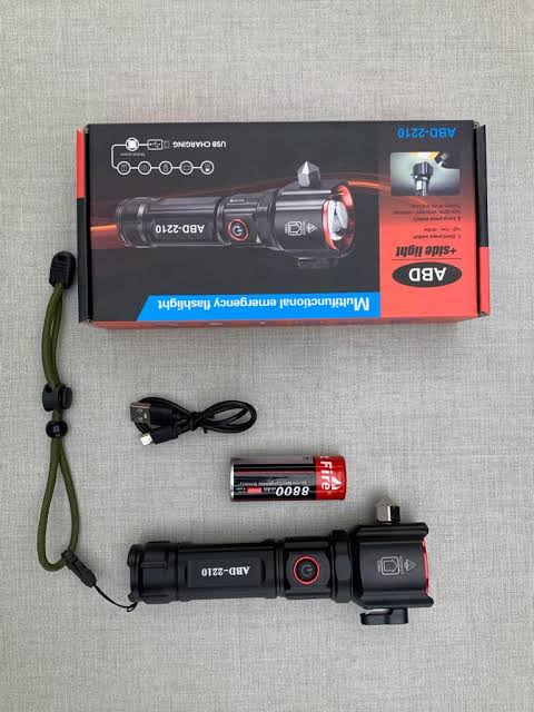 🔦 RUILANG RL-2210 Multifunctional Torch with Power Bank | Cutter & Hammer