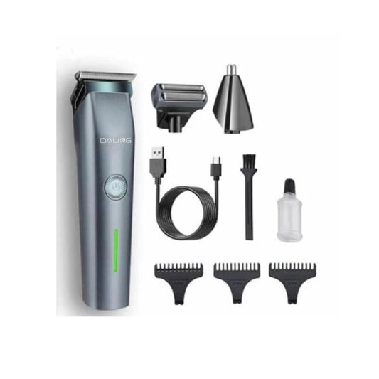 DALING DL-9218 3-in-1 Grooming Kit – Professional Hair, Beard & Nose Trimmer | Precision Grooming at Home