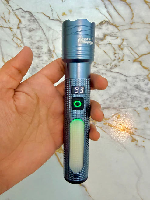 X-BALOG LED Torch | Rechargeable Lithium Battery | 4-Hours Backup | 500-1km range