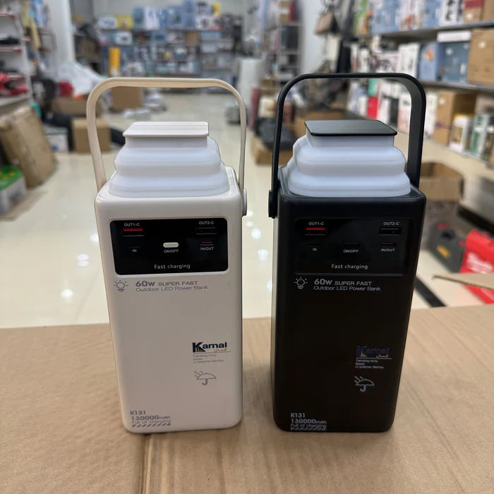 Kamal Foldable LED Power Banks – 30000mAh / 80000mAh / 130000mAh Fast Charging