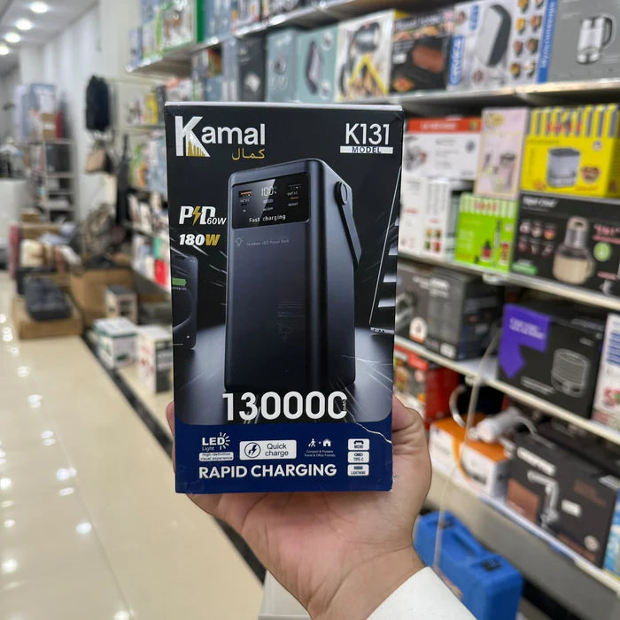 Kamal Foldable LED Power Banks – 30000mAh / 80000mAh / 130000mAh Fast Charging