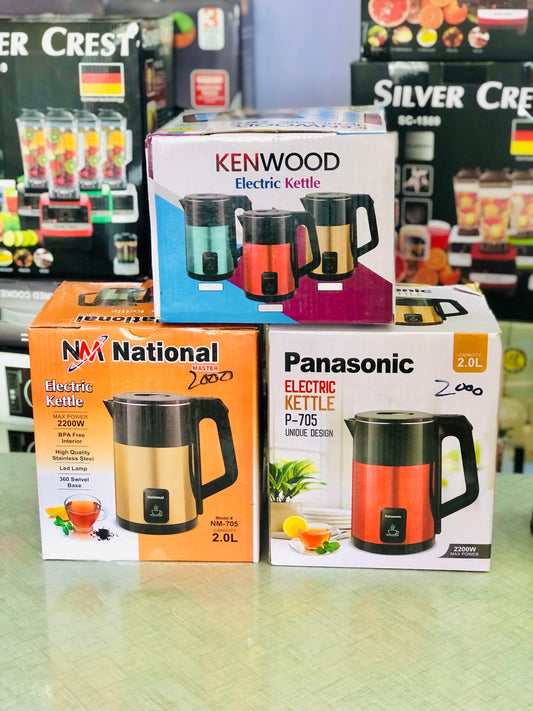 Lot Electric Kettle 2L - Cordless, 360° Rotating Base & Auto Shut-Off - Stylish Design