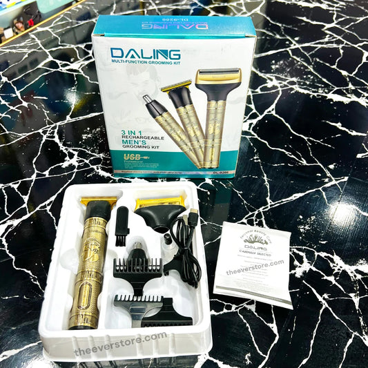 Daling / Kogey 3 in 1 Metal Body Trimmer – Hair Trimmer, Shaver & Nose Trimmer