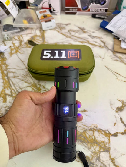 Imported USA 5.11 Long Range High Power Torch | 5 Hours Backup with Display