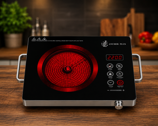 🔥 German Lot Ancher Plus 2200W Infrared Cooker – Hot Plate | Fast Heating | Touch Control |1 Year Warranty