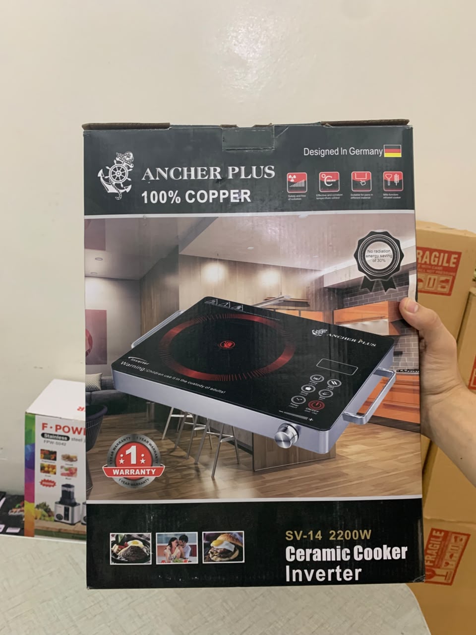 🔥 Ancher Plus 2200W Inverter Hot Plate – 100% Copper | Touch Control | 1 Year Warranty