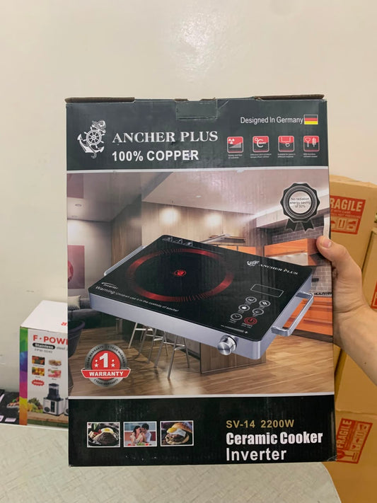 🔥 Ancher Plus 2200W Inverter Hot Plate – 100% Copper | Touch Control | 1 Year Warranty