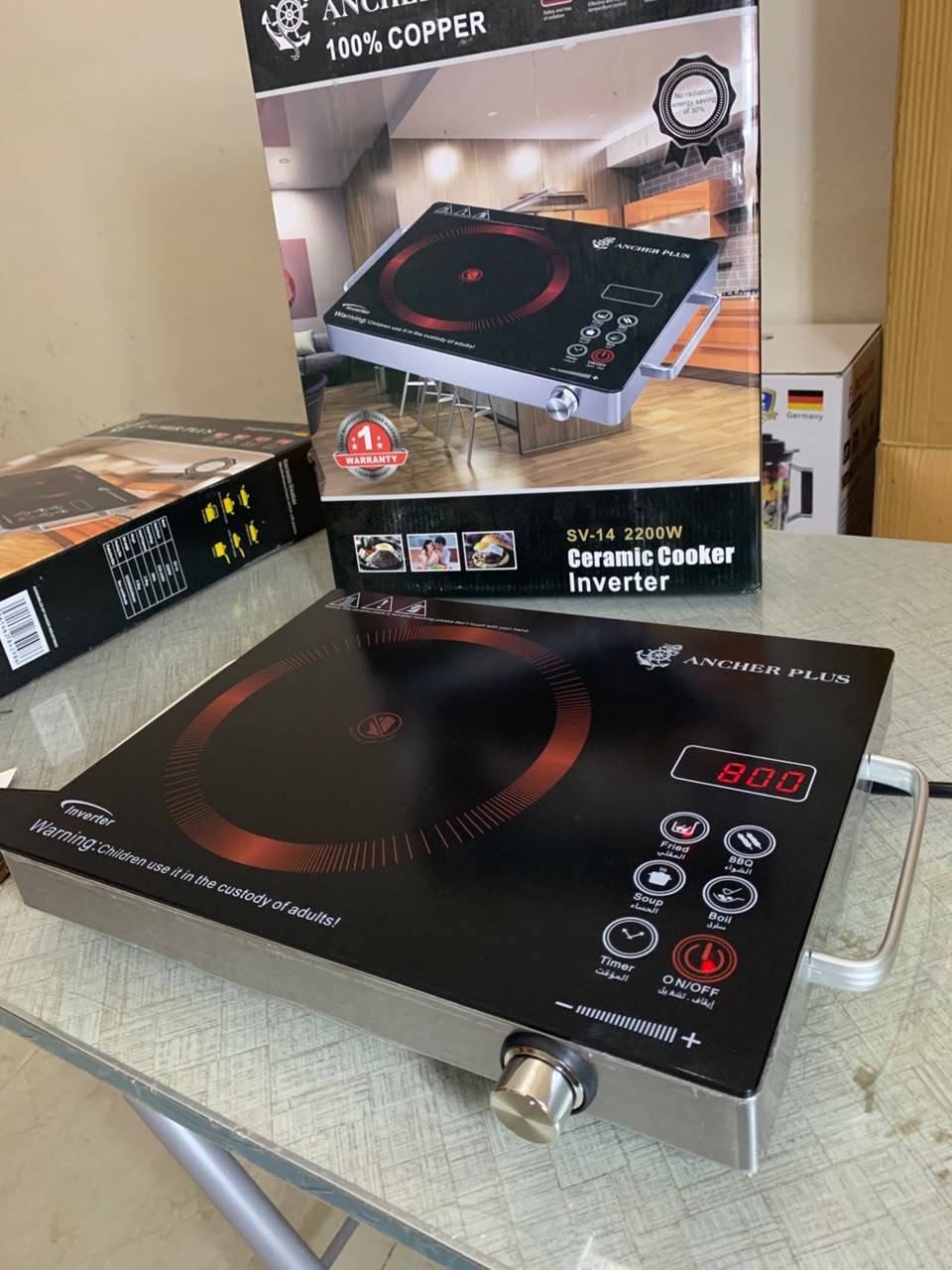 🔥 Ancher Plus 2200W Inverter Hot Plate – 100% Copper | Touch Control | 1 Year Warranty