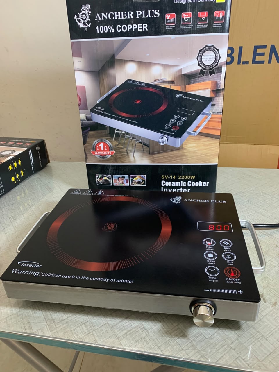 🔥 Ancher Plus 2200W Inverter Hot Plate – 100% Copper | Touch Control | 1 Year Warranty