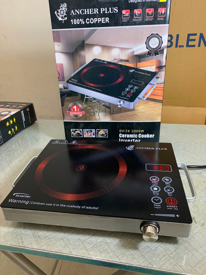 🔥 Ancher Plus 2200W Inverter Hot Plate – 100% Copper | Touch Control | 1 Year Warranty