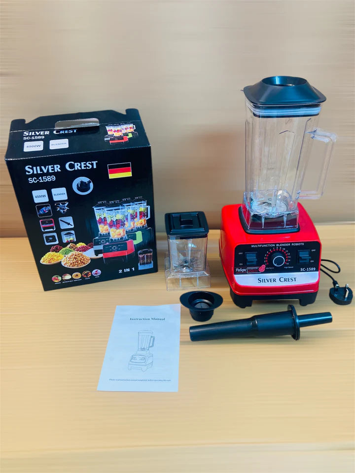 Silver Crest 2 in 1 SC-1589 Heavy Duty Blender | Powerfull Motor | Unbreakble Jugs