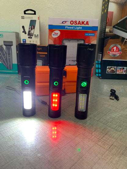 X-BALOG LED Torch | Rechargeable Lithium Battery | 4-Hours Backup | 500-1km range