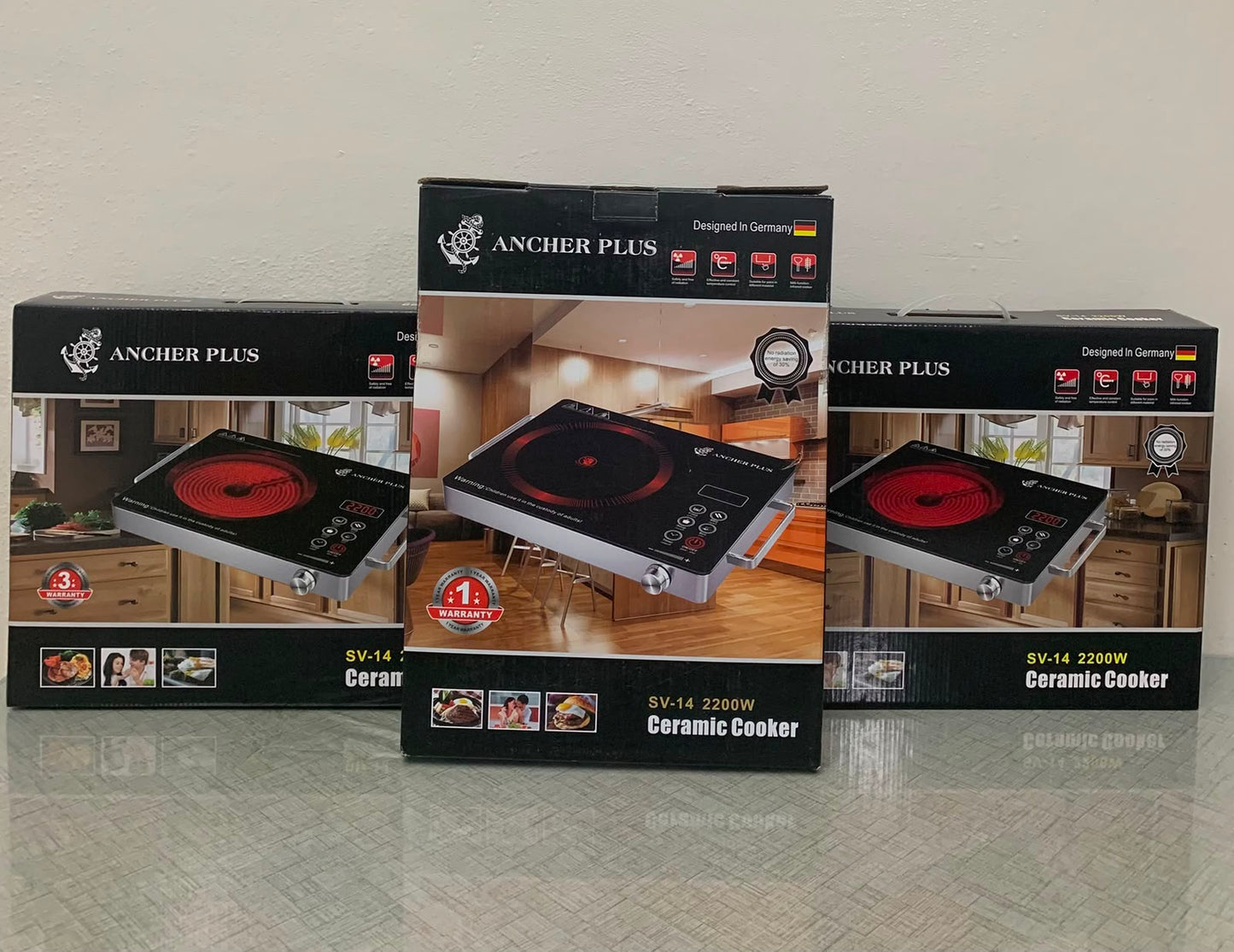 🔥 German Lot Ancher Plus 2200W Infrared Cooker – Hot Plate | Fast Heating | Touch Control |1 Year Warranty