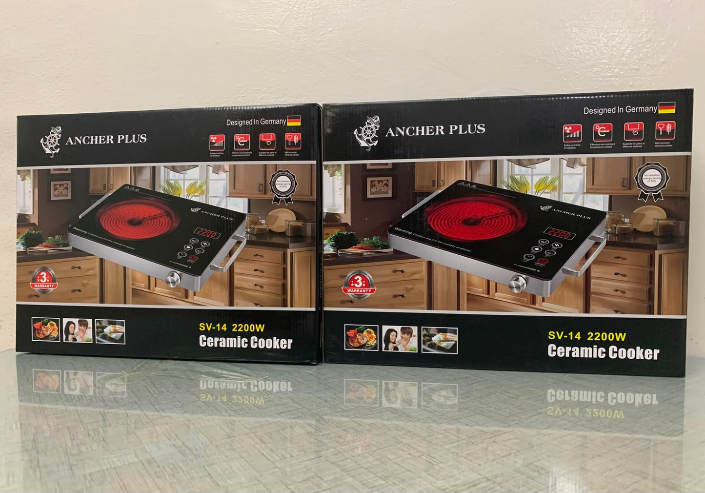 🔥 German Lot Ancher Plus 2200W Infrared Cooker – Hot Plate | Fast Heating | Touch Control |1 Year Warranty
