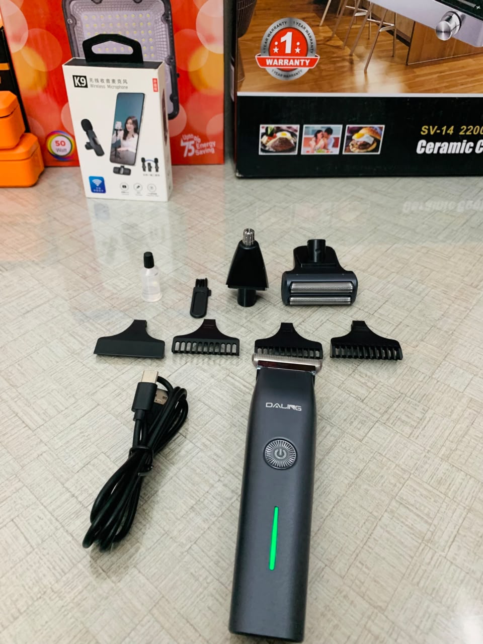 DALING DL-9218 3-in-1 Grooming Kit – Professional Hair, Beard & Nose Trimmer | Precision Grooming at Home