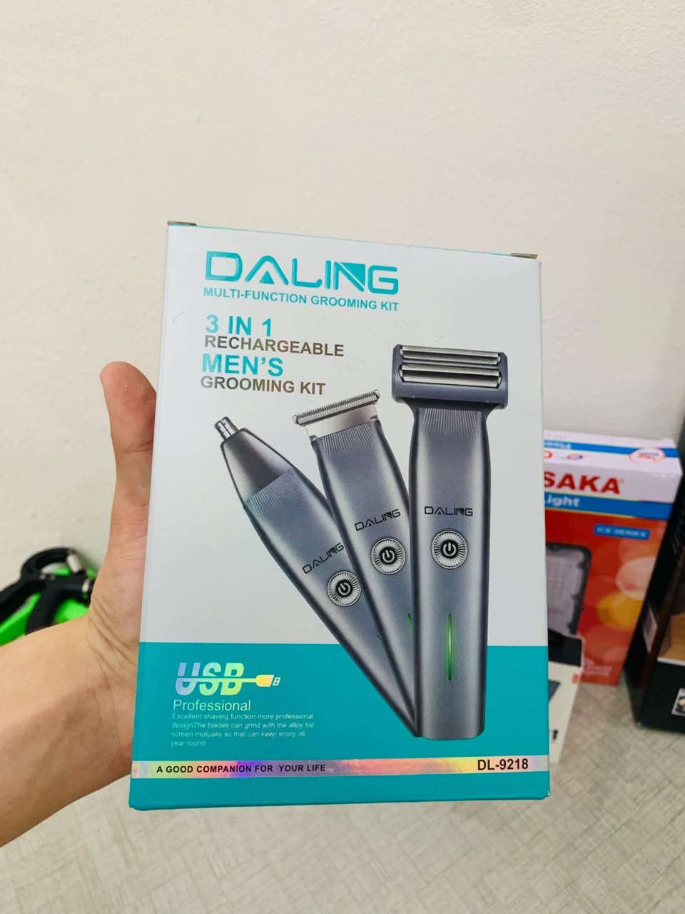 DALING DL-9218 3-in-1 Grooming Kit – Professional Hair, Beard & Nose Trimmer | Precision Grooming at Home