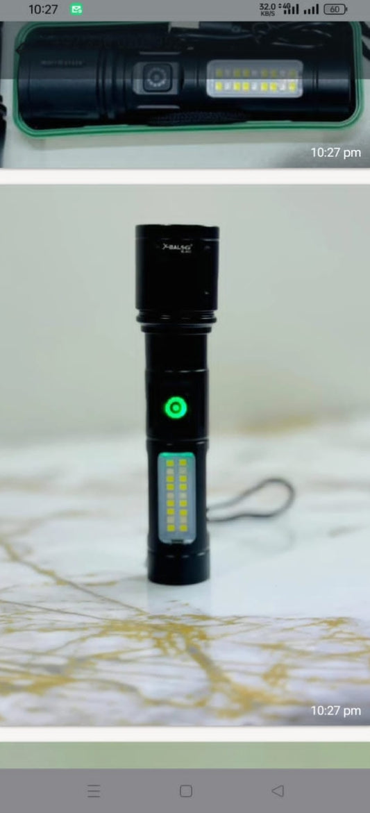 X-BALOG LED Torch | Rechargeable Lithium Battery | 500m range  | Type-C Charging