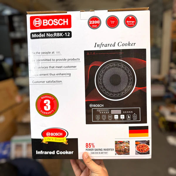Bosch RBK-12 Infrared Hot Plate – 2200W Electric Stove | Energy Efficient |
