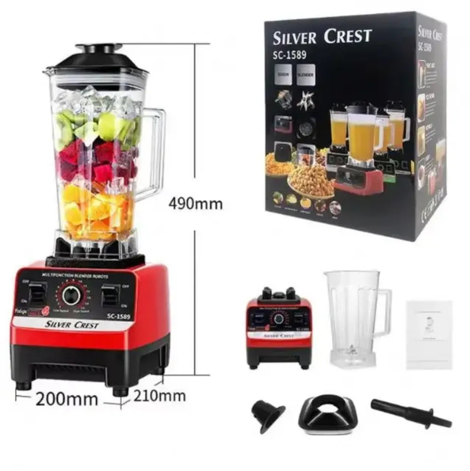 Silver Crest SC-1589 Heavy Duty Blender & Grinder | 4500W Multi-Purpose Juicer | Ice Crusher & Food Processor