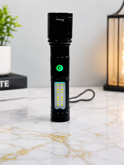 X-BALOG LED Torch | Rechargeable Lithium Battery | 4-Hours Backup | 500-1km range