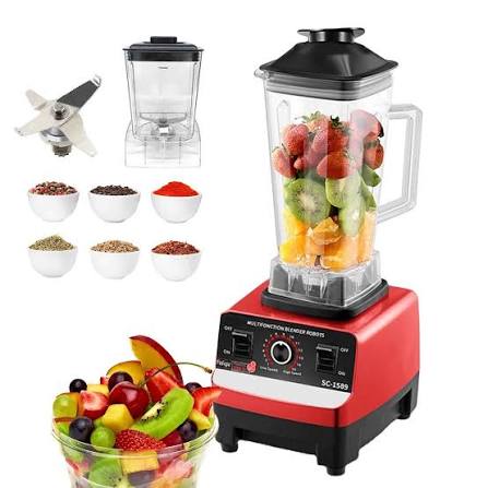 Silver Crest SC-1589 Heavy Duty Blender & Grinder | 4500W Multi-Purpose Juicer | Ice Crusher & Food Processor